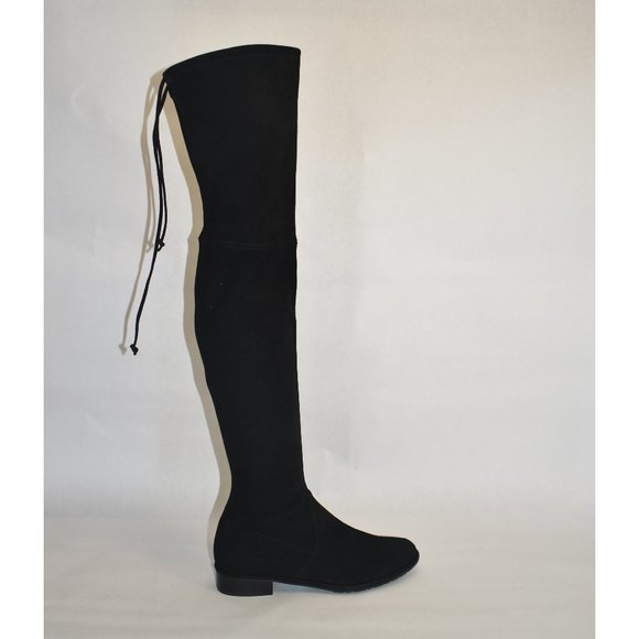 Stuart Weitzman Lowland Stretch Suede Over-the-Knee Boots Black Size 9 W - Picture 3 of 12